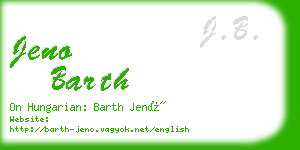 jeno barth business card